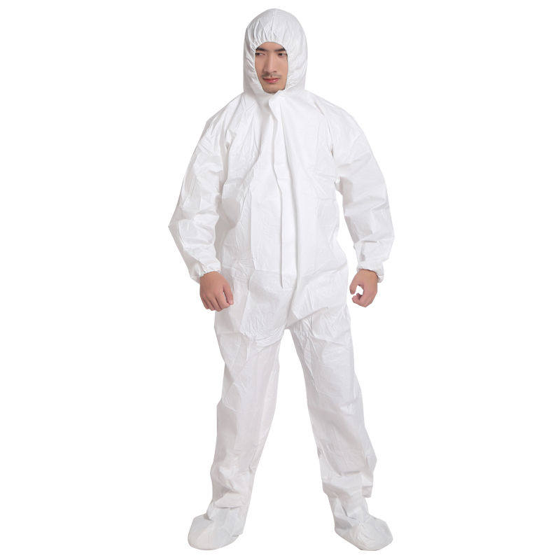 一次性防护服加厚连体隔离衣养殖场防尘服喷漆机修工作服防水