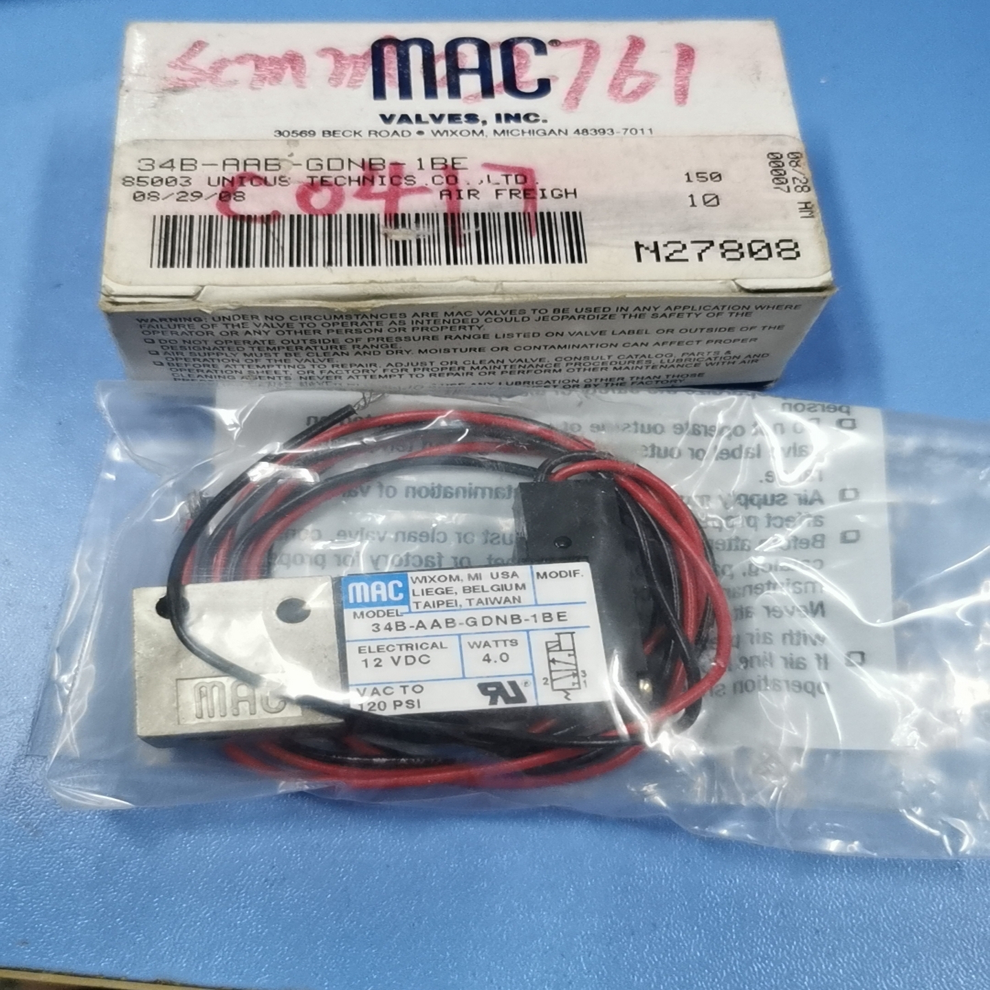 MAC电磁阀34B-AAB-GDNB-1BE~询价