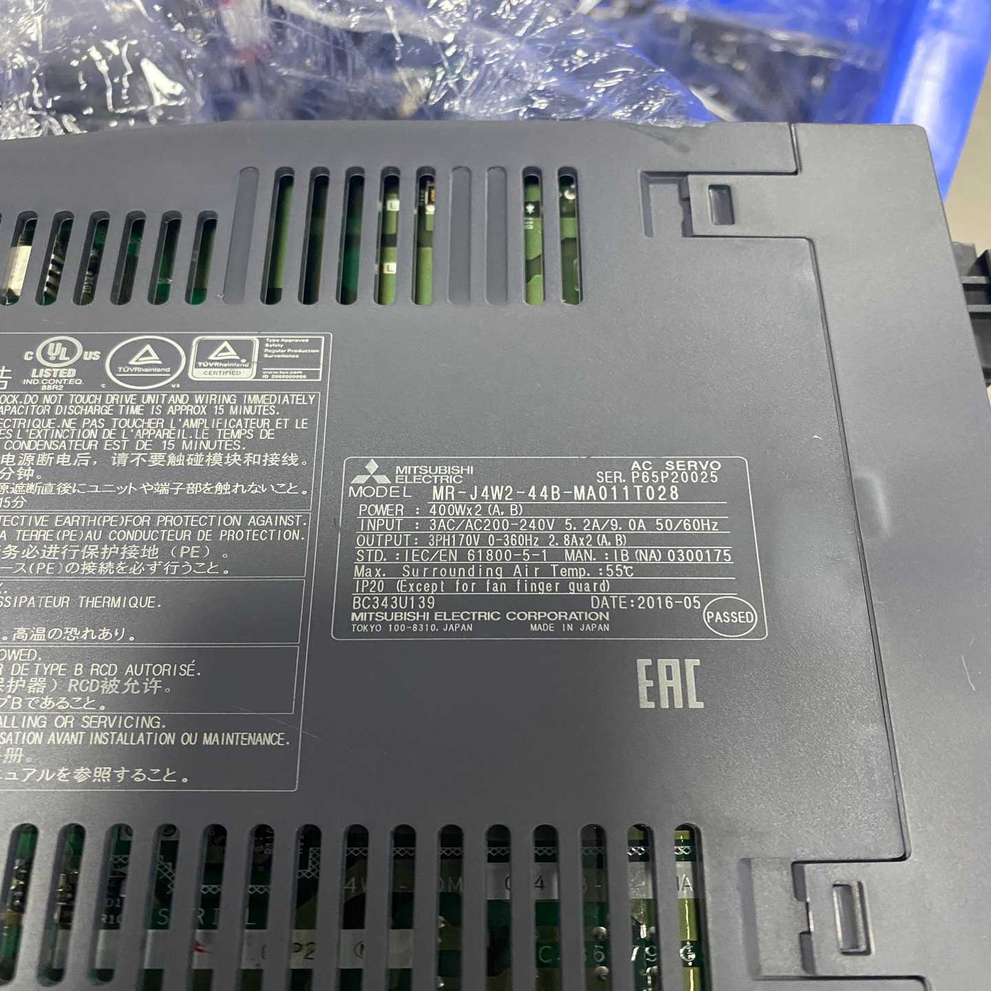 三菱伺服驱动MR-J4W2-44B-MA011T028成色--议价商品