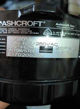 (询价)ASROFT 雅斯科压力开关 B720V 20PSI 全