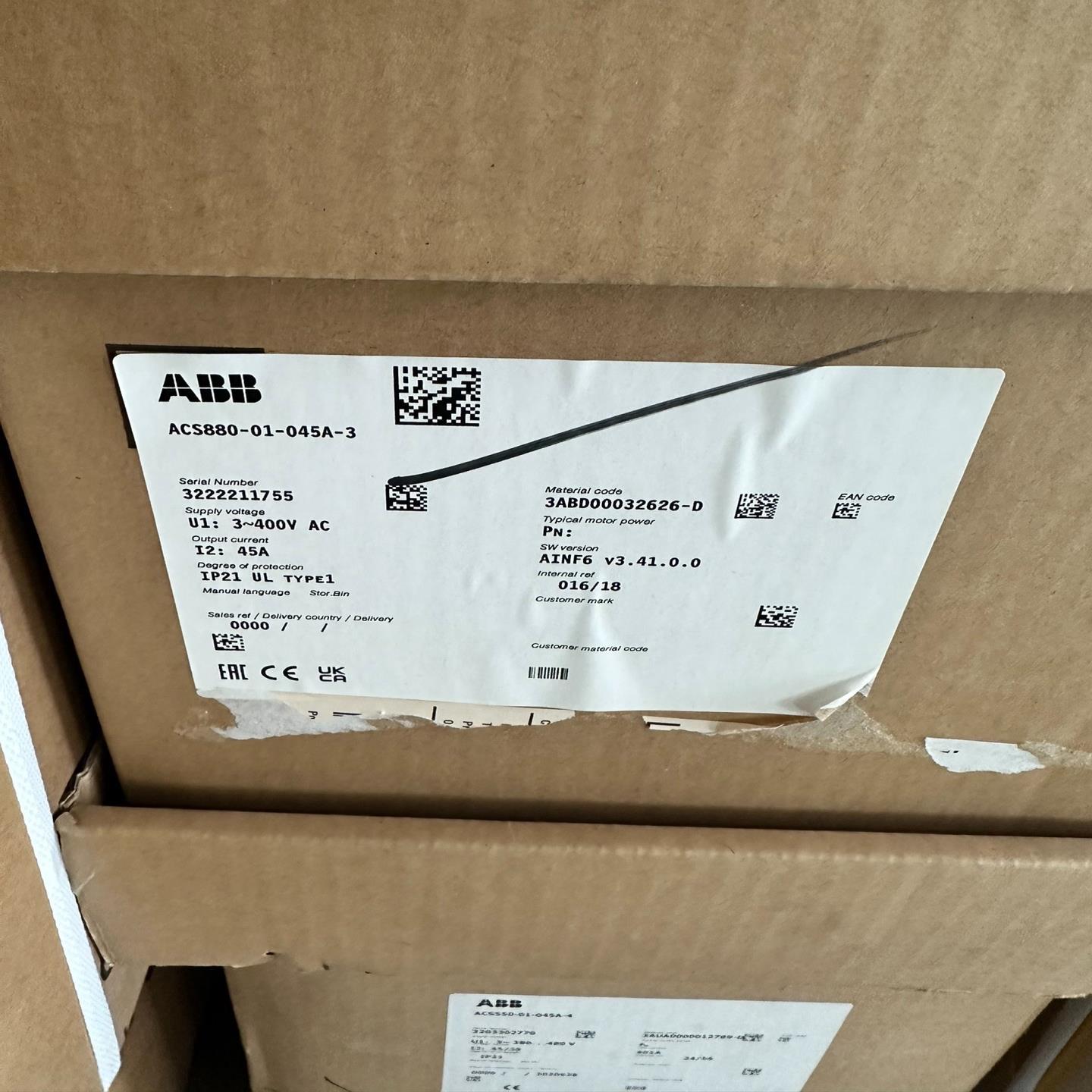 全新ABB880-01-045A-3 22kw（瓠子电子）