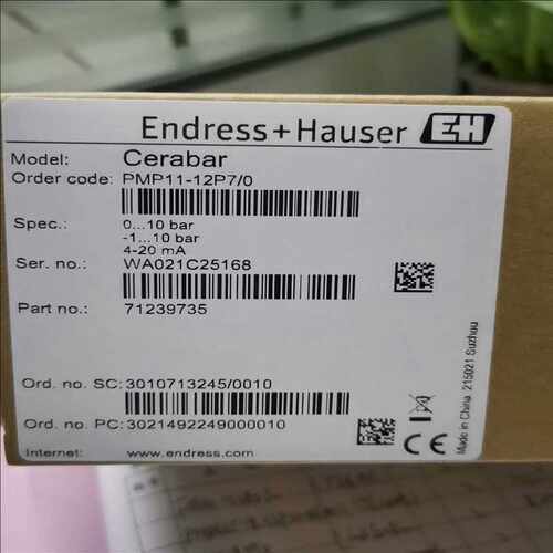 议~E+H恩德斯豪斯压力变送器PMP11-AA1U1PBWJJ（