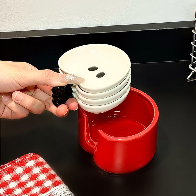 万人抢ANNAHOUSE高颜值调味碟家用4英寸小碟子蘸料碟可爱创意好看
