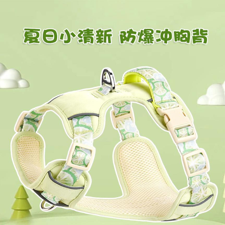 狗狗牵引绳夏季背心式宠物背带透气狗绳大中小型犬柯基比熊外出链