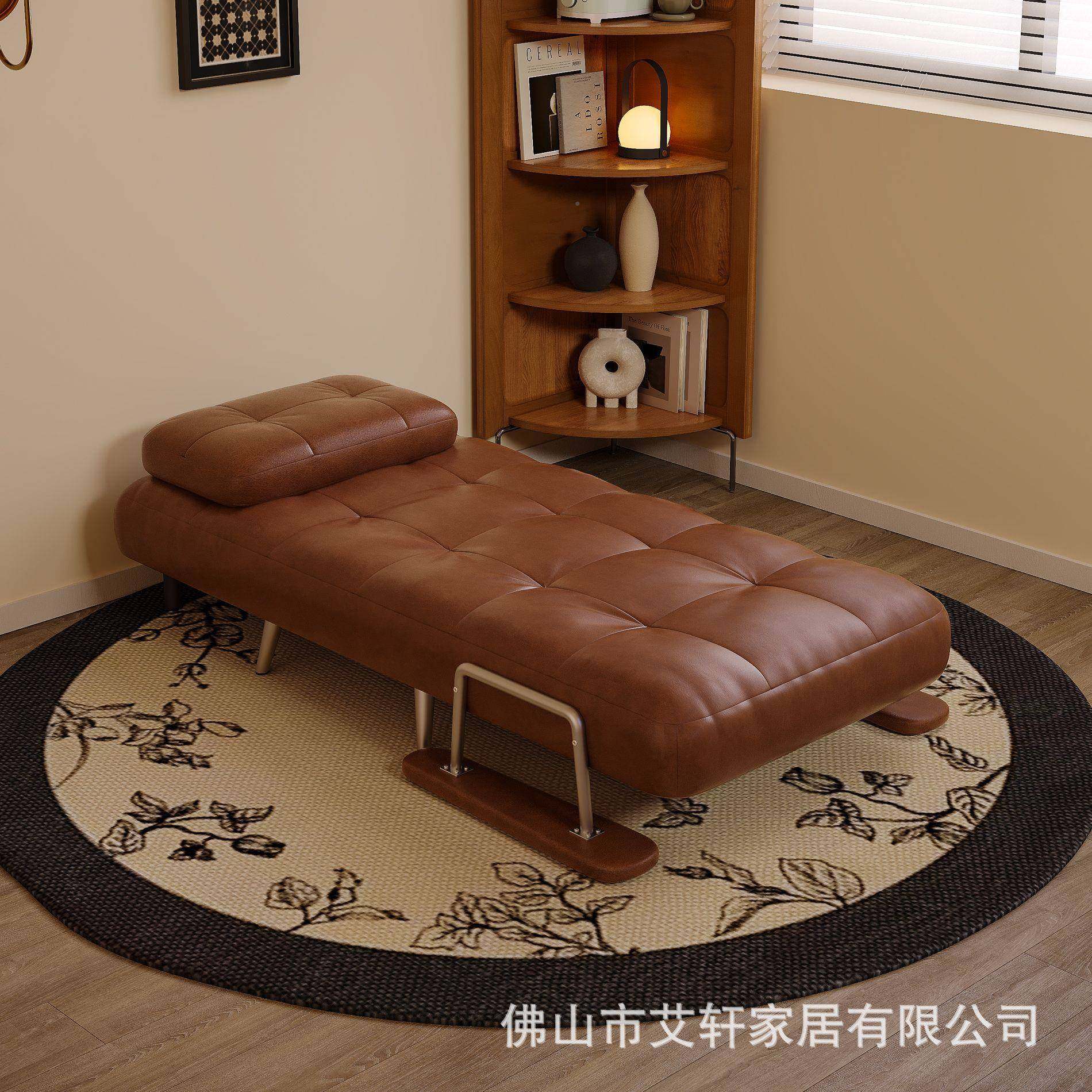 无品牌/沙发可折叠两用中古风家用户小伸型多功能缩抽拉床客厅双