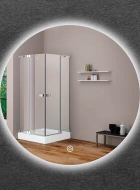 无框圆形多功能浴智能光防雾镜子led发雾69440室镜酒防店高清圆形