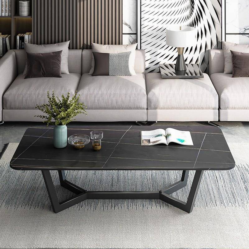 工厂轻奢几现JLP代简岩形板长方泡茶桌创意家用小户约型客厅茶茶