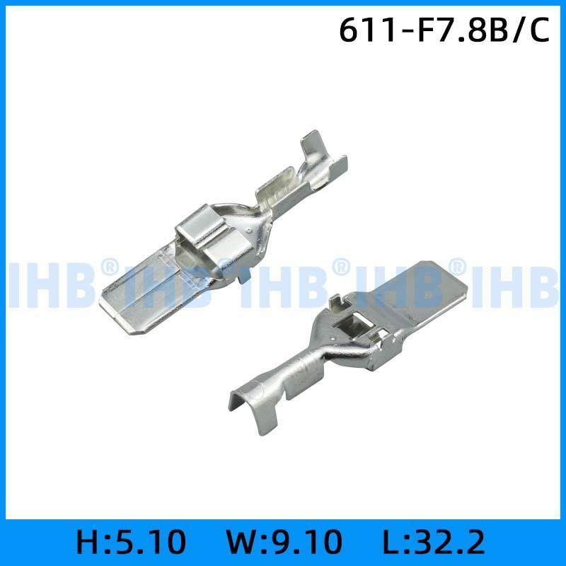 611-F.B/C7带连接器插ZQH8簧插片镀锡对插公母连绕端子连接线