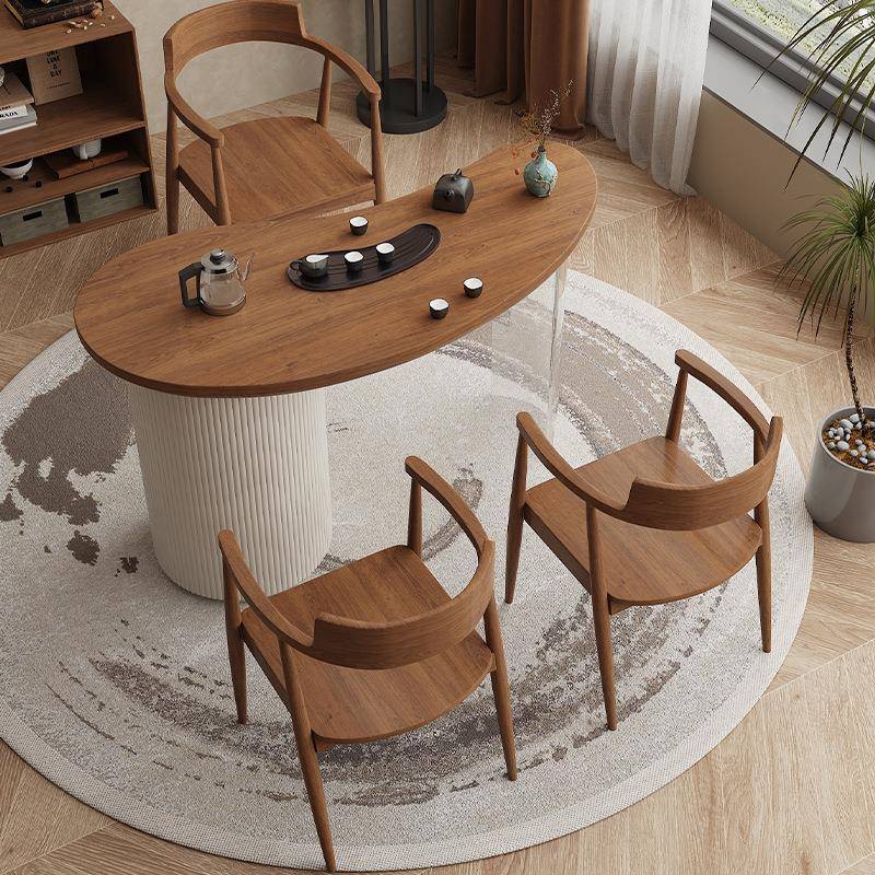 奶台油风实木阳桌客厅家用茶现代无品牌/简约小户型米茶台2一025