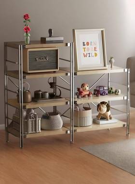 置物架02147落地原木风多日式用仓储货架层落架子家卧地室客厅阳