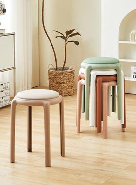 F775MMMM凳子加厚料家用特厚现代简约可叠放塑摞叠久舒服椅子高圆