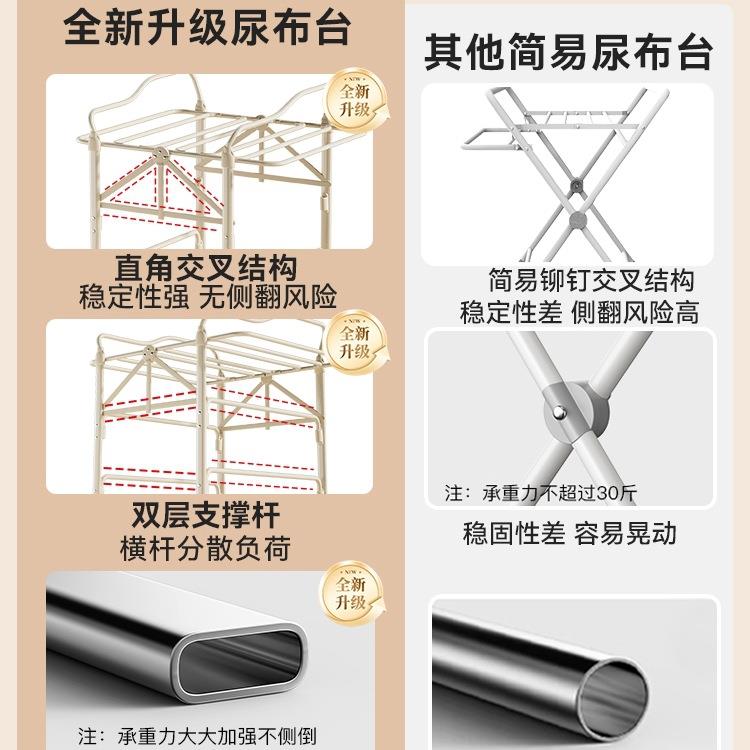尿布台理婴PHH儿护台洗澡一体多新生儿床上换尿布能按摩抚触可折