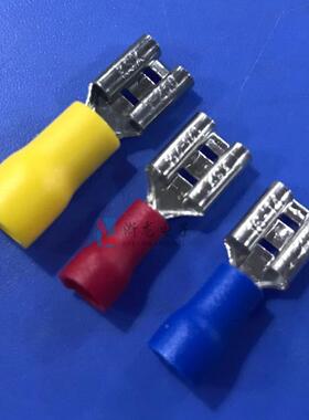 FDD2-187母预绝缘冷压子端头ZJL母接端插簧蓝色线护0套100只/包