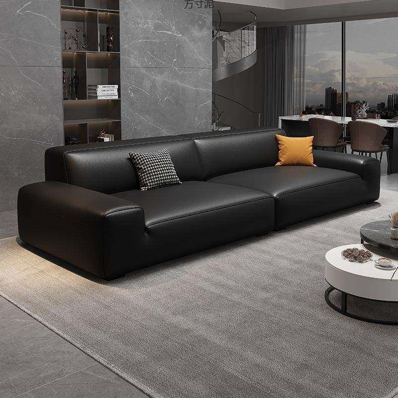 大黑牛沙意式极简ALD约现代客发豆腐直排乳胶沙发公寓块出厅租屋