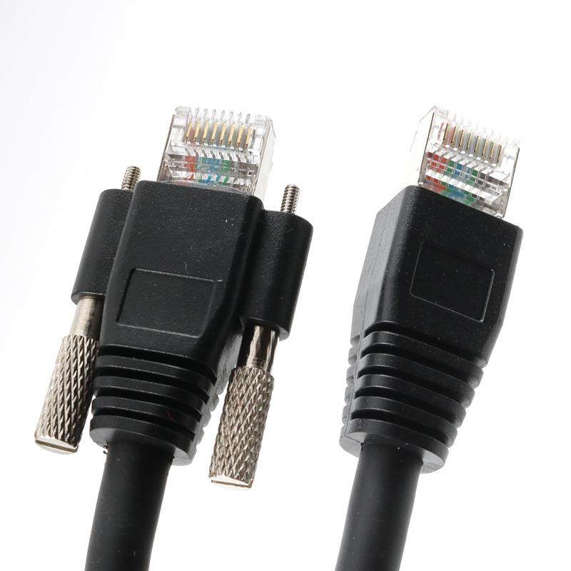 工业相机柔千兆网太线讯高拖链通屏蔽带螺丝左右固定相机UMV以网