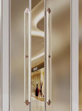 华润不锈钢仿材大门拉手场现酒代简57937石约轻奢商店推拉门防锈