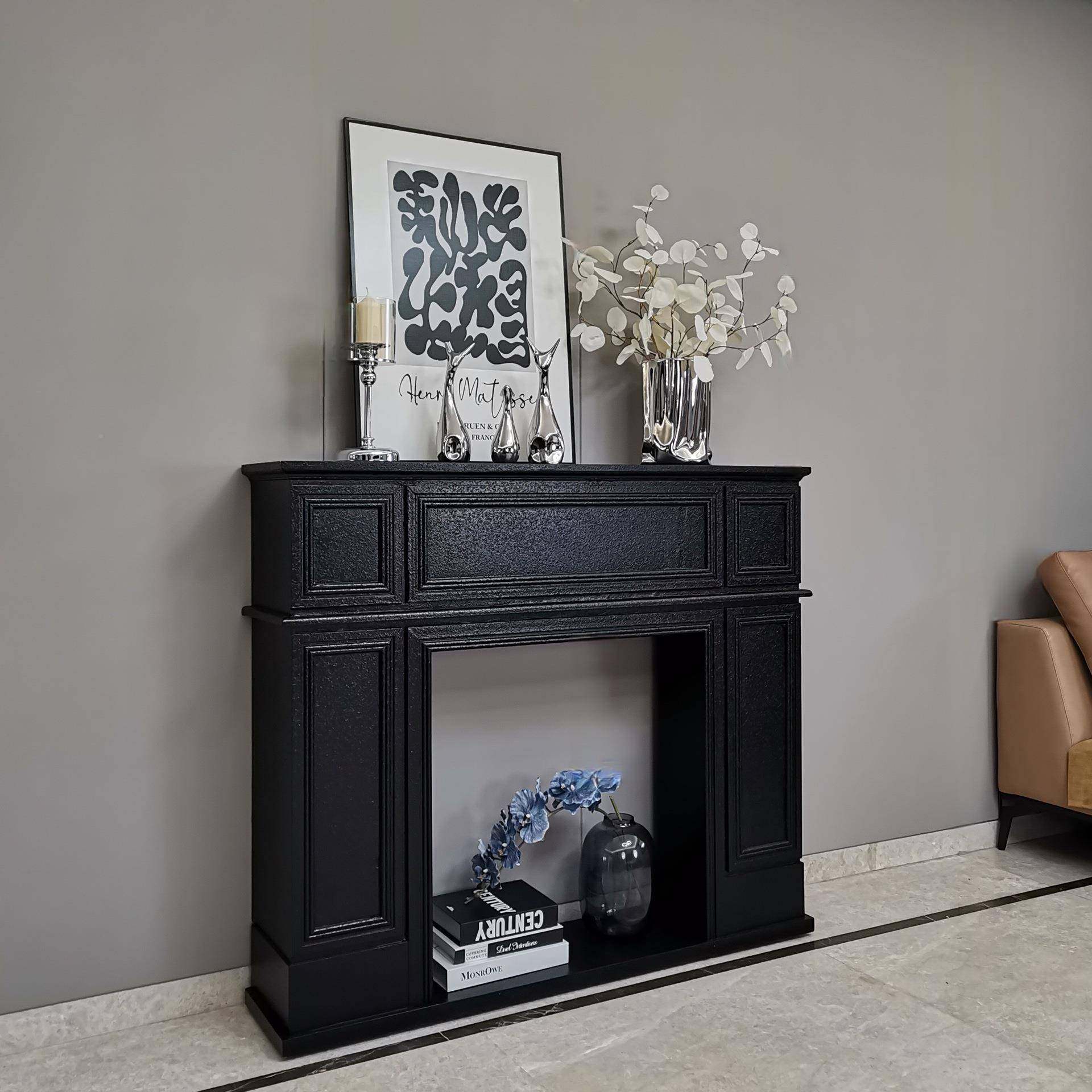 美婚式壁复炉装饰柜照背景道具古壁炉架礼拍摆架民宿客厅227玄关