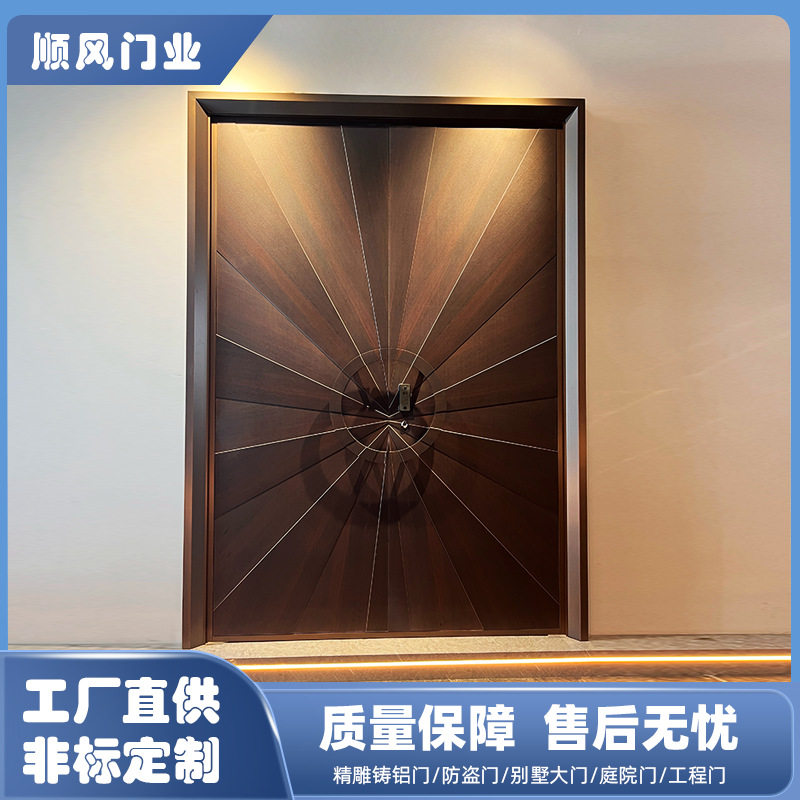 大航海家别墅进户门精雕圆环锁