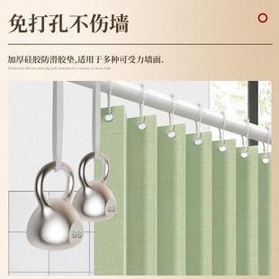 免折叠窗生帘厨房小窗户帘169打孔遮马光帘子卫间遮挡帘 亚逊热卖