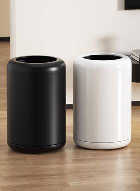 家用圾桶双无盖卧室客厅层W021厨房卫生间不锈简约轻钢奢办公室垃