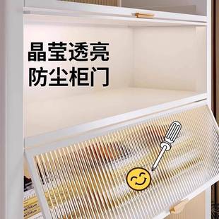 童书架多带门防尘儿收纳置物客厅翻架门 家用钢制书柜层落地见包装