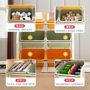 曼龙儿架童玩具本收多纳层分990类储物箱盒大容量置物架绘柜宝宝