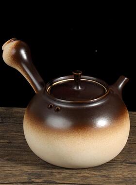 陶家壶水壶日侧把烧壶小容量耐热电陶炉炭炉用式白泥窑变釉JHB茶