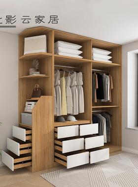 7PWPK衣推拉加门开门实木柜子整体简约代木质卧室衣现橱定制趟柜