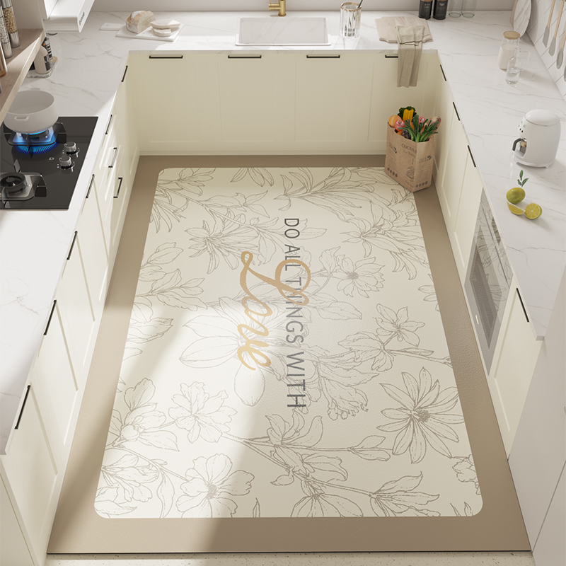 萌公主家用防溅水垫厨房免洗地垫