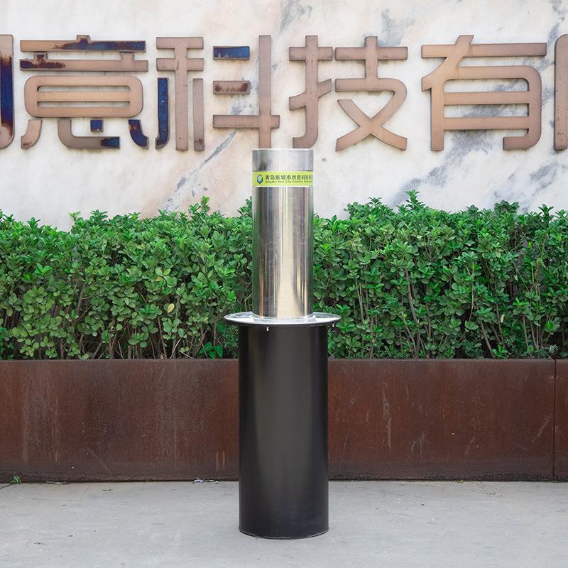 BLZ-08-0动不升降柱阻气车路障路停车桩锈钢阻车柱警示牌请锥勿泊