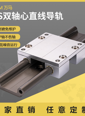 免维护直线导轨滑块WS-10-40双轴心圆滑台模组WJ200UM铝塑滑轨