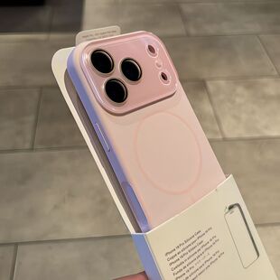 ins高级感小视窗适用苹果17promax手机壳iPhone16pro磁吸15液态硅胶14自带镜头膜防摔13保护套全包一体AI按键