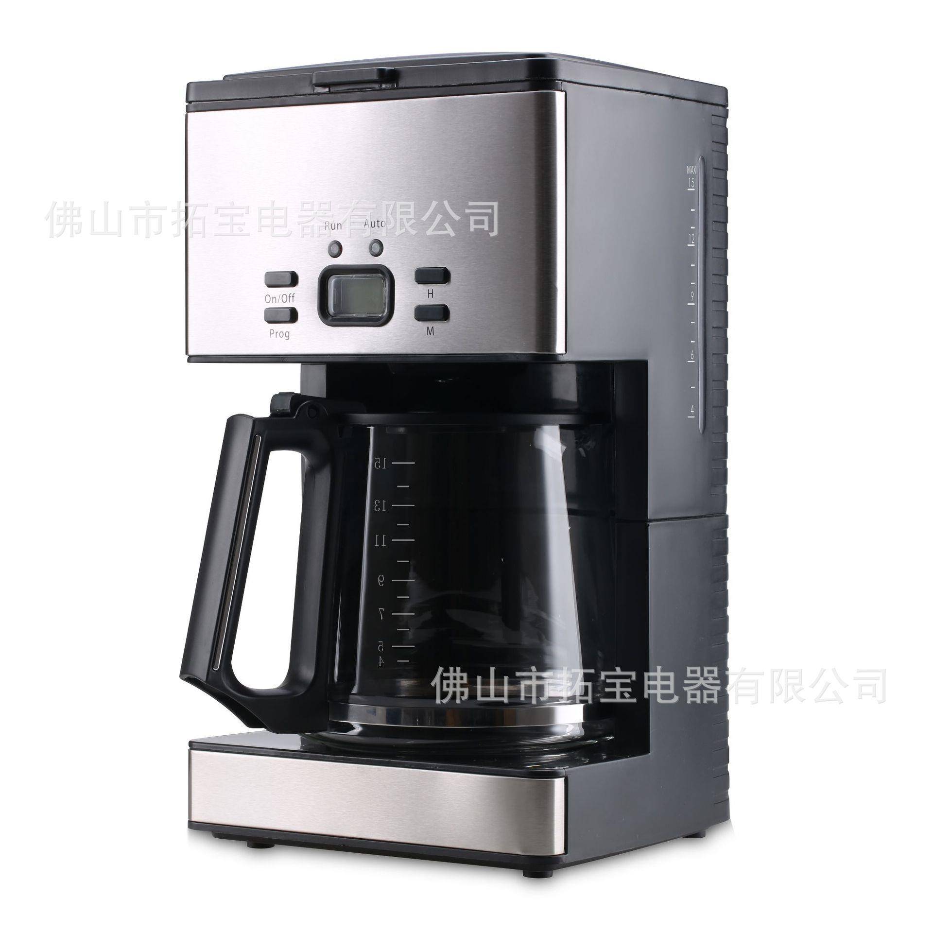 1.8L滴漏式咖啡机屏显时间按钮操作滴漏式咖啡机