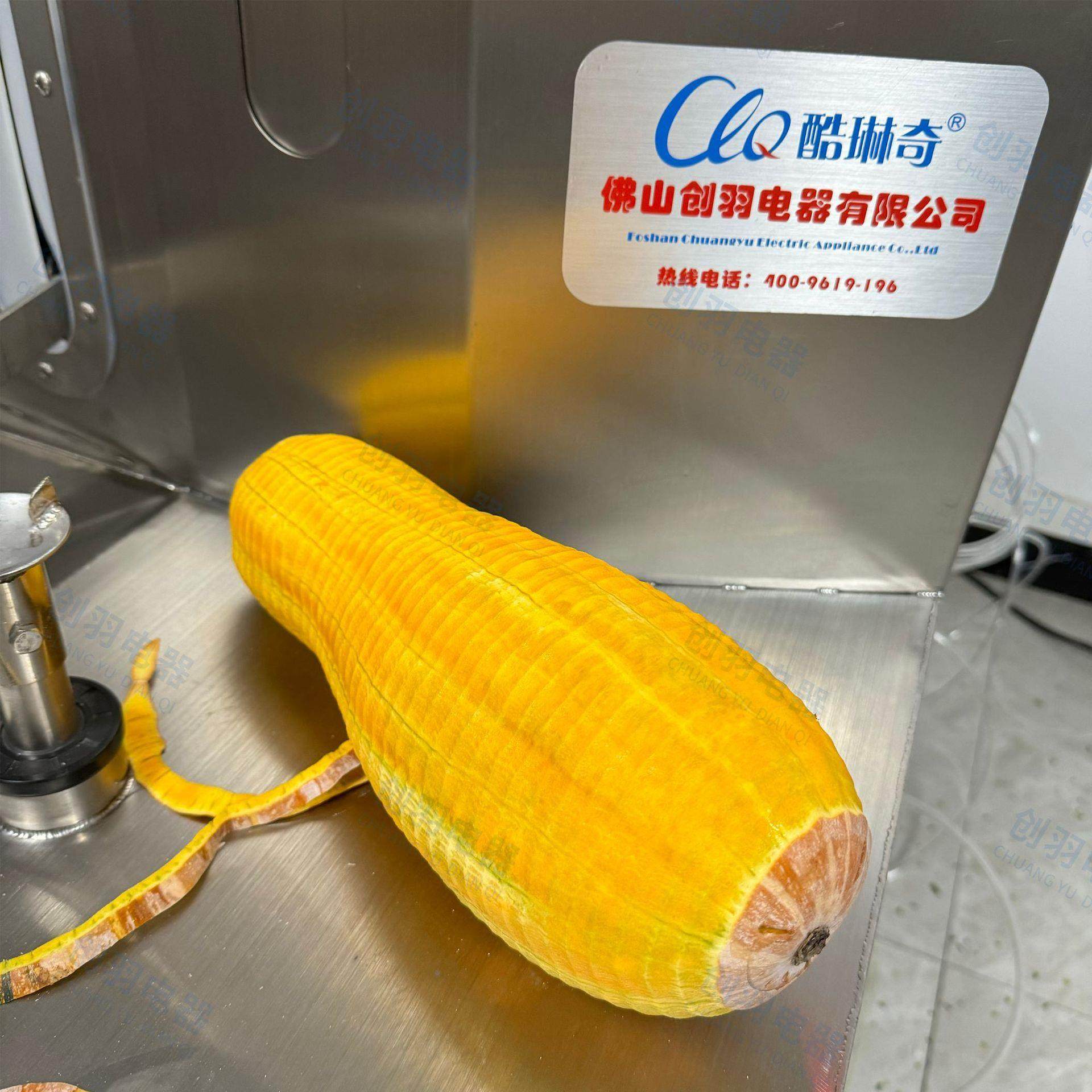 大产量大型冬瓜削皮机 双圆刀组毛冬瓜西瓜去皮机可搭配切瓣机