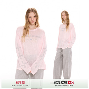 MODE莱赛尔薄款 2026新款 长袖 宽松上衣物理防晒罩衫 T恤女夏季 ICH