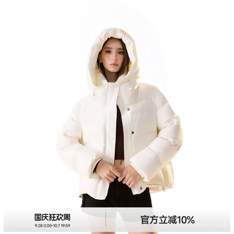 90白鸭绒美式抗寒保暖羽绒服女图片