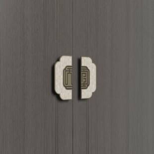 中式贝壳门把手现货宴会厅酒店玻璃门拉手轻奢设计金色大轻奢风