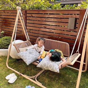 双紫叶檀YCV花户外院秋千庭院秋千室外人吊床小荡网红花园秋千椅