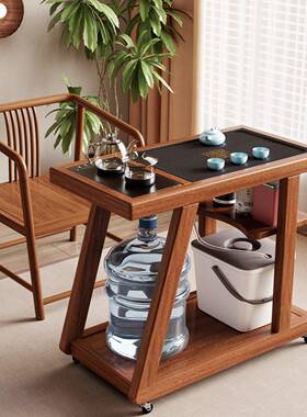KHT家用小户型茶桌茶移动茶台木实桌加壶烧水一体茶水柜几功夫套