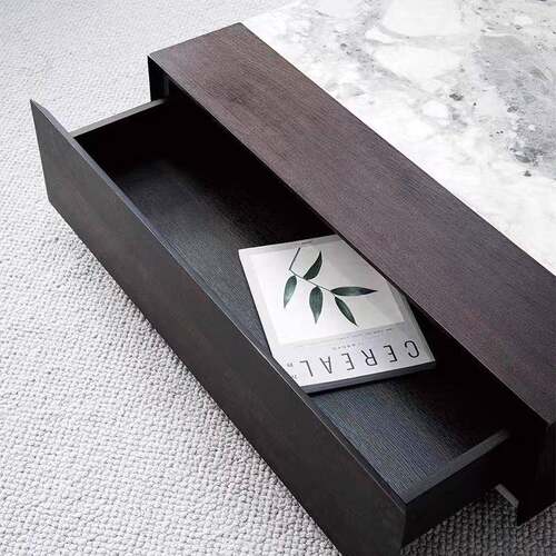 意轻奢天大理石设计师茶几然跨式高yxmdlscj低组合家用客厅现代茶