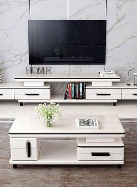 岩板大销理HIC电柜茶几组合客户现代简约视地柜直加长轻奢风小石