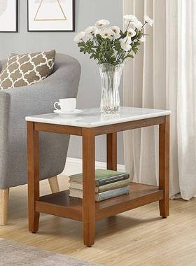 fc实木沙发边几大理A108石角简约小桌仿子几轻奢侧边柜长方形几茶