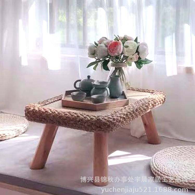 藤编飘窗桌简约日式禅意小桌子实木小茶几炕桌创意榻榻米矮桌包邮,玩具/童车/益智/积木/模型,垂直悬浮玩具,淘宝优惠券,粉丝福利购,淘宝优惠卷