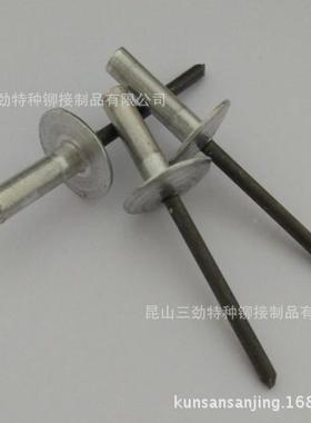 封闭型铝钉铆沿大帽封闭抽芯铆钉封铝铁闭防水大DUD帽抽芯拉铆钉