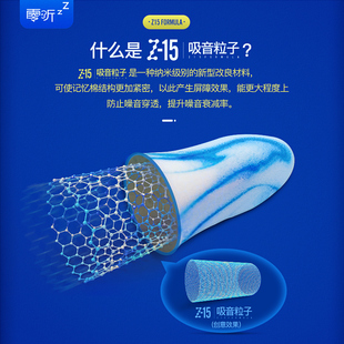 降噪静音耳塞 零听抗噪卫士防噪音蓝彩耳塞隔音耳塞 睡觉学习午休