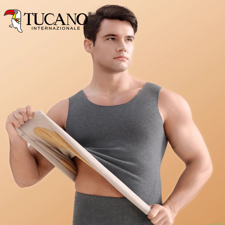 啄木鸟羊羔绒男士保暖背心恒温