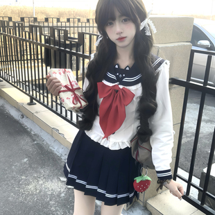 喵太【元气喵喵】喵太JK制服水手服套装百褶裙蛋糕裙长短袖学院风