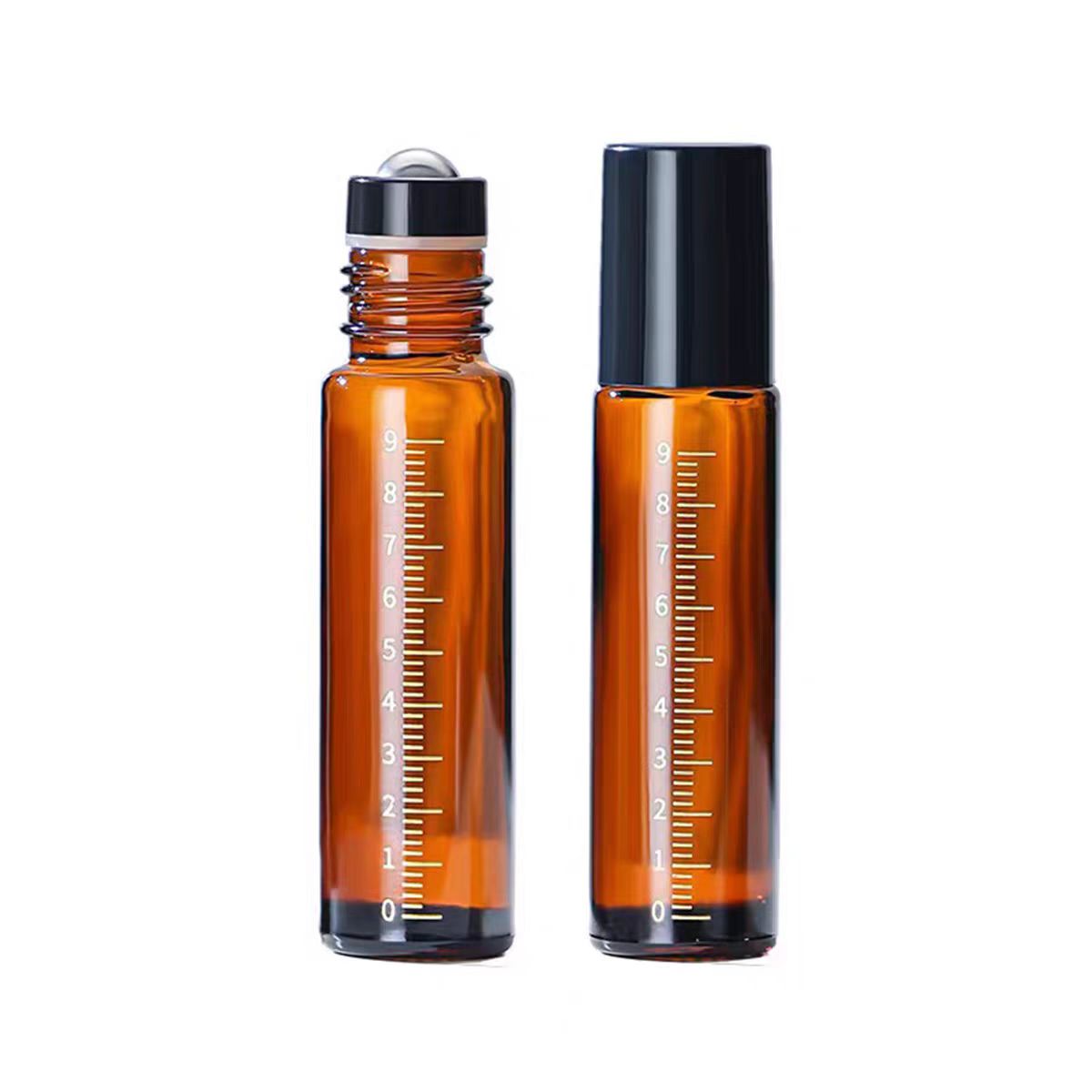 精油分装瓶茶棕色加厚滚珠瓶