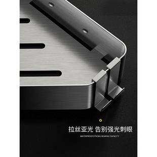 9203 浴室物架置免打孔304不锈钢卫生三间角架浴转角拉丝收淋纳86