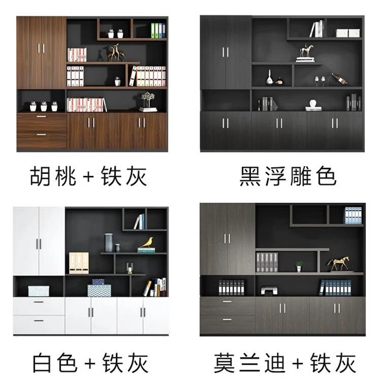 简约靠木墙11235836质落地隔断柜板办公室柜背景老柜资料文件柜子